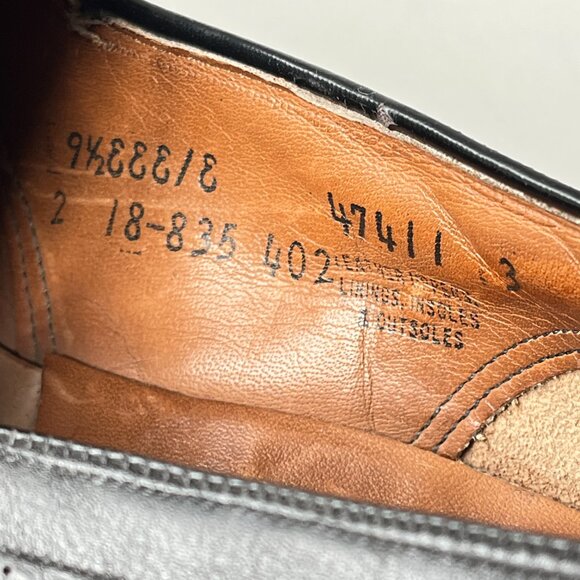 Vintage Johnston & Murphy Aristocraft Black Wingtip Tassel Loafers Brogues 9.5 main image 6